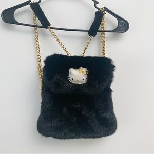 Rare Hello Kitty Faux Fur Backpack